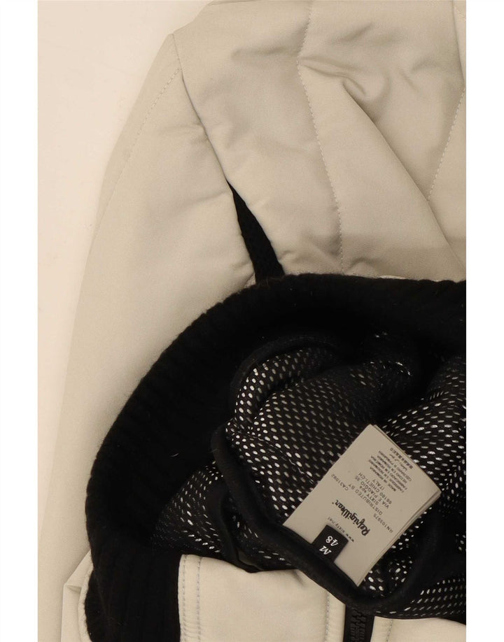 Refrigiwear Womens Hooded Padded Jacket UK 14 Medium White Colourblock