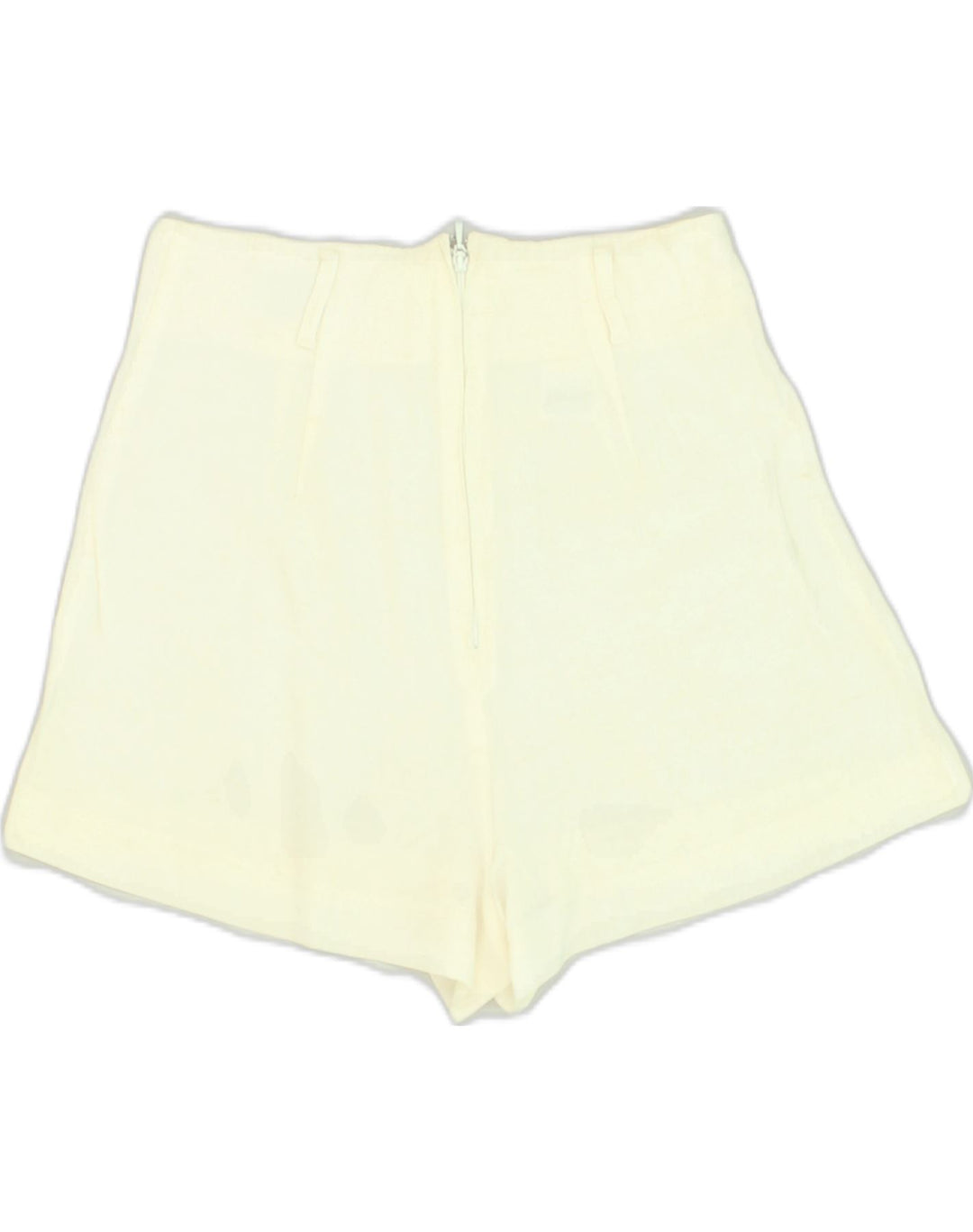 BENETTON Womens High Waist Hot Pants IT 40 Small W24  White Viscose | Vintage Benetton | Thrift | Second-Hand Benetton | Used Clothing | Messina Hembry 