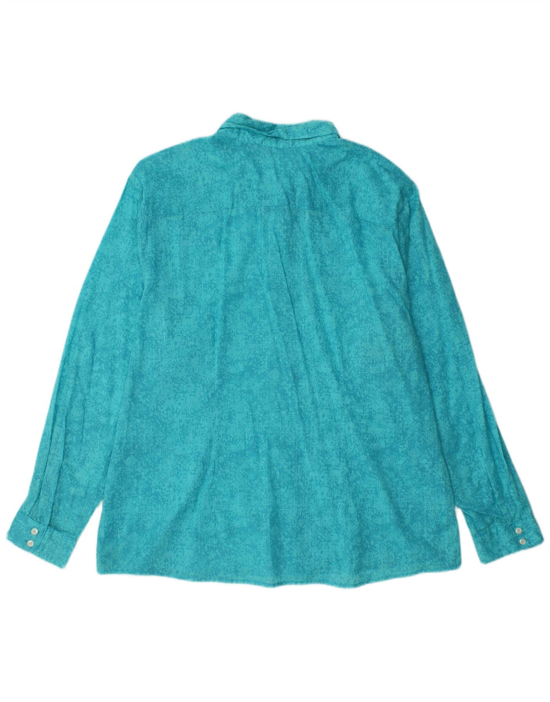 Eddie Bauer Womens Abstract Pattern Shirt UK 20 2XL Blue Cotton