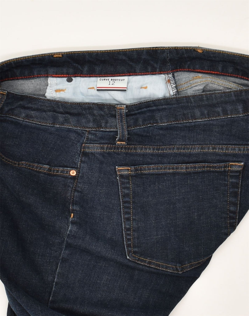 TOMMY HILFIGER Womens Curvy Bootcut Jeans US 12 Large W34 L32 Navy Blue | Vintage Tommy Hilfiger | Thrift | Second-Hand Tommy Hilfiger | Used Clothing | Messina Hembry 