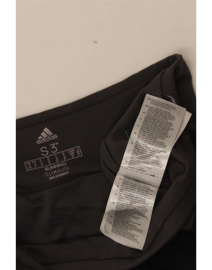 Adidas Womens Running Sport Shorts UK 10 Small Black Colourblock Polyester