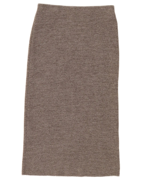 Zara Womens Midi Skirt Medium W28 Grey Cotton