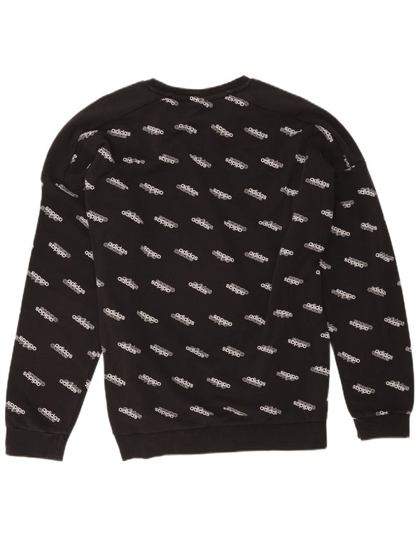 Adidas Mens Graphic Sweatshirt Jumper Large Black Cotton
