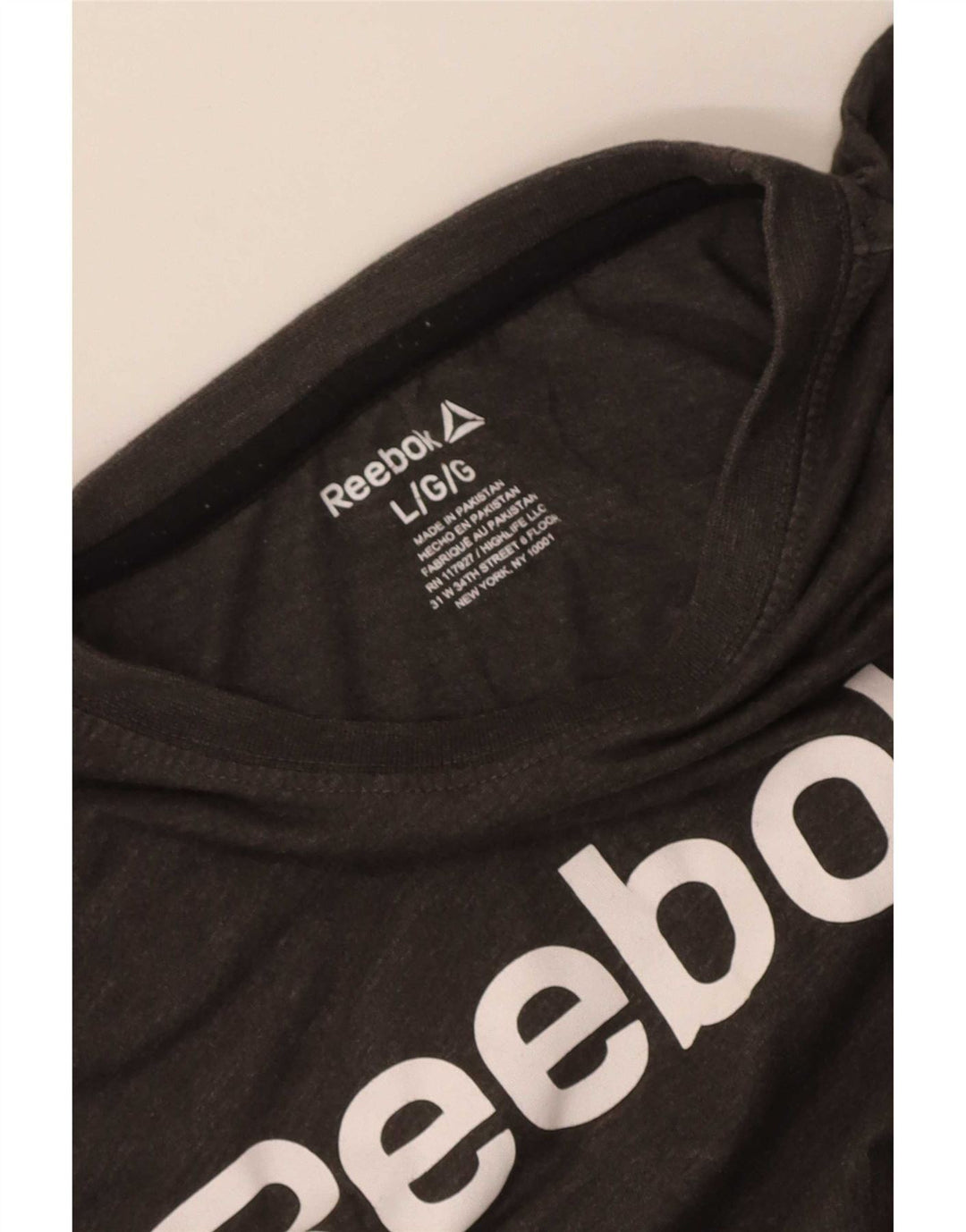 Reebok Mens Graphic T-Shirt Top Large Grey