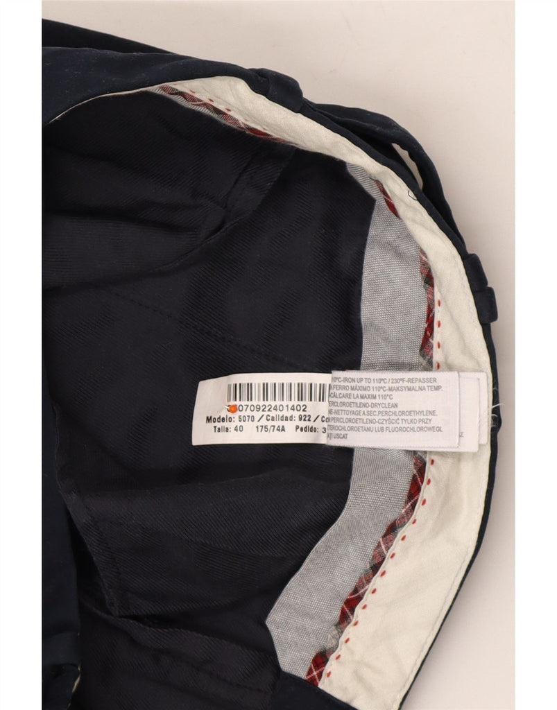 MASSIMO DUTTI Womens Slim Chino Trousers EU 40 Medium W32 L28 Navy Blue Vintage Massimo Dutti and Second-Hand Massimo Dutti from Messina Hembry 