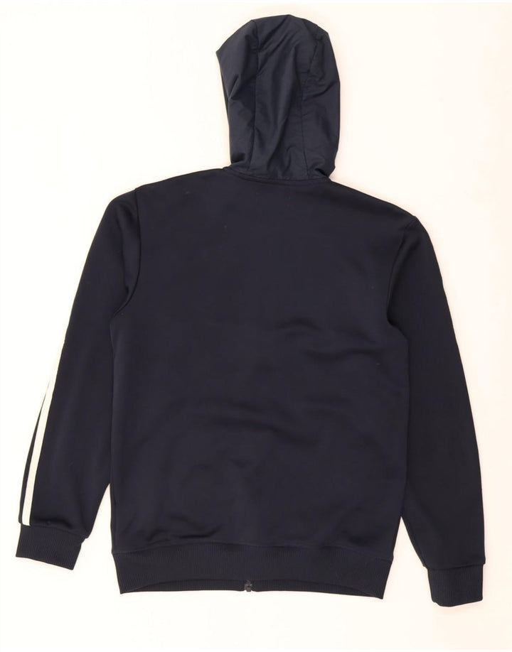 Adidas Mens Zip Hoodie Sweater Small Navy Blue Polyester