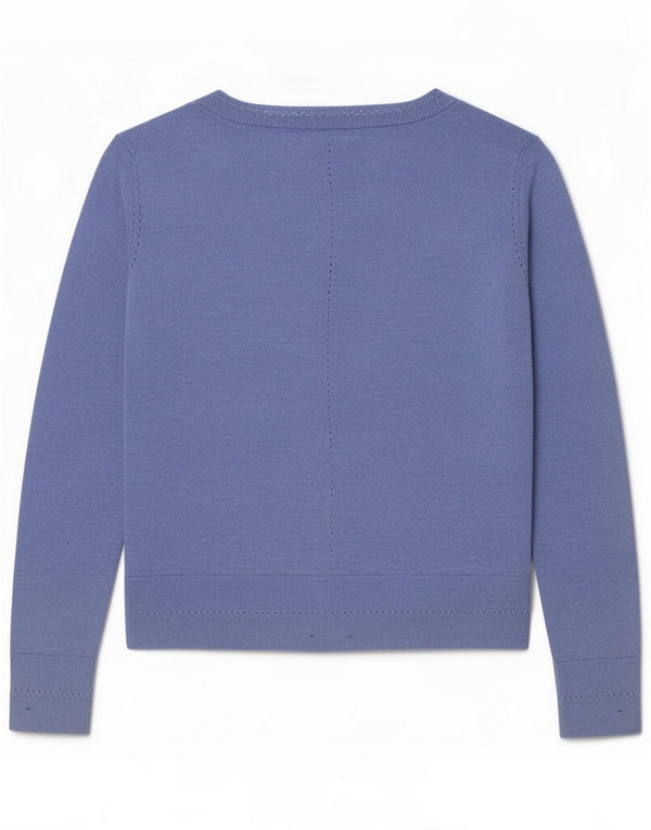 White Stuff Womens Cardigan Sweater UK 10 Small Blue Flecked Cotton