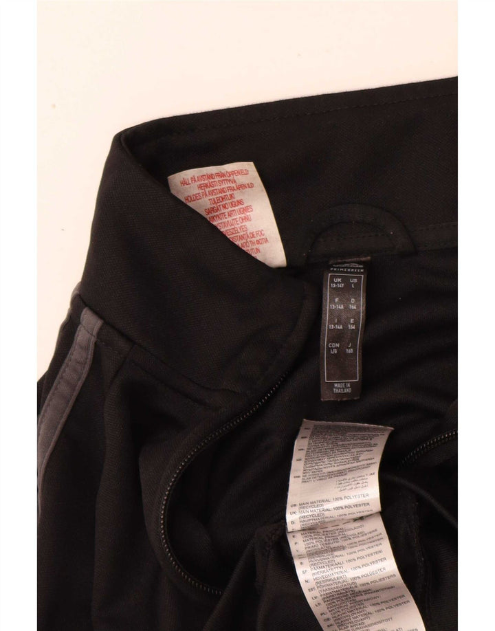 Adidas Boys Aeroready Tracksuit Top Jacket 13-14 Years Black Polyester