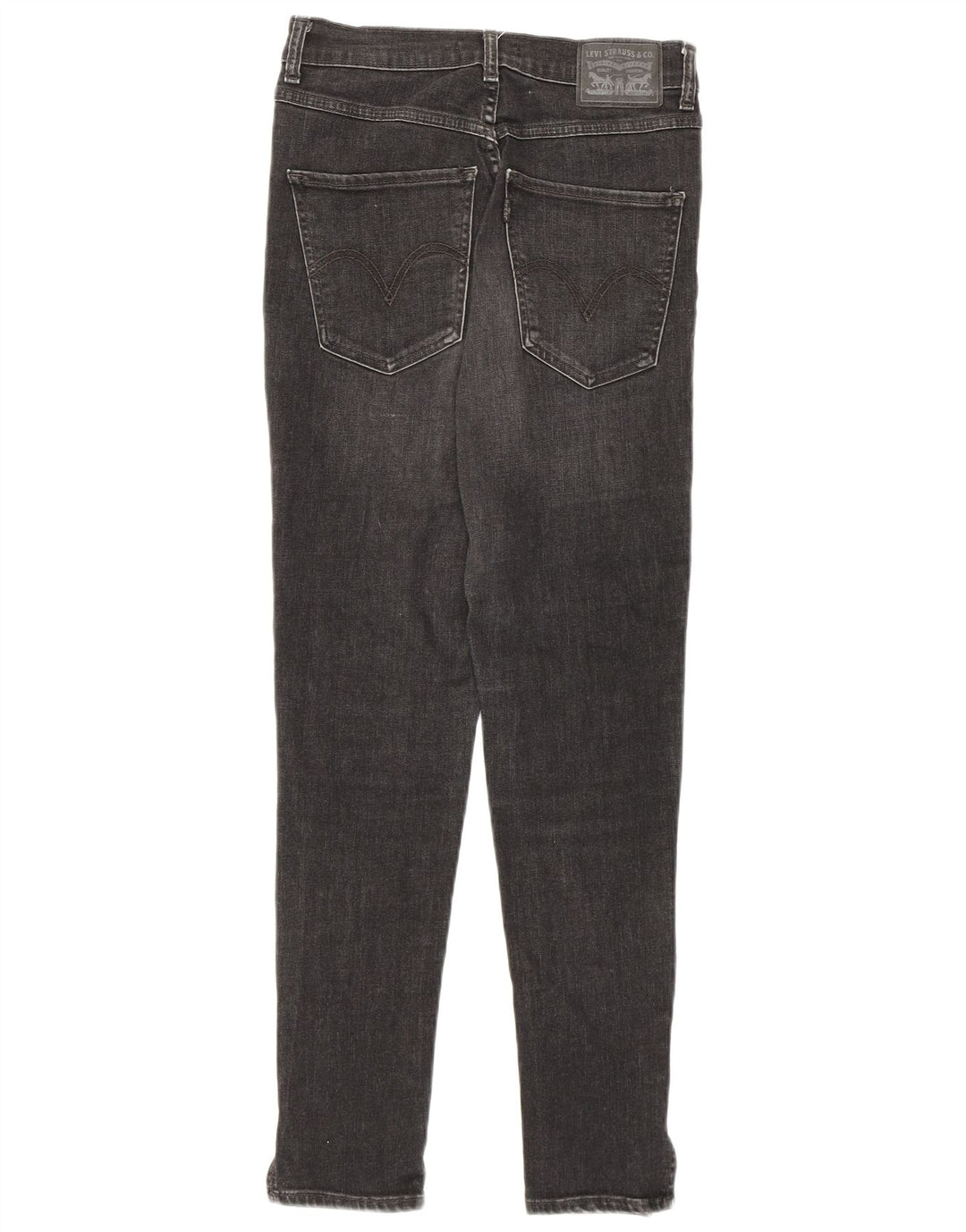 Levi's Womens Distressed Skinny Jeans W27 L27 Black Cotton