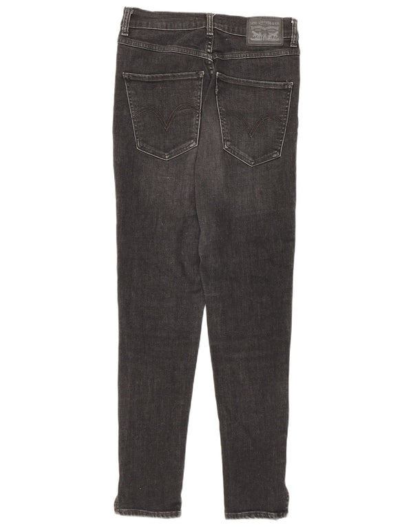 Levi's Womens Distressed Skinny Jeans W27 L27 Black Cotton