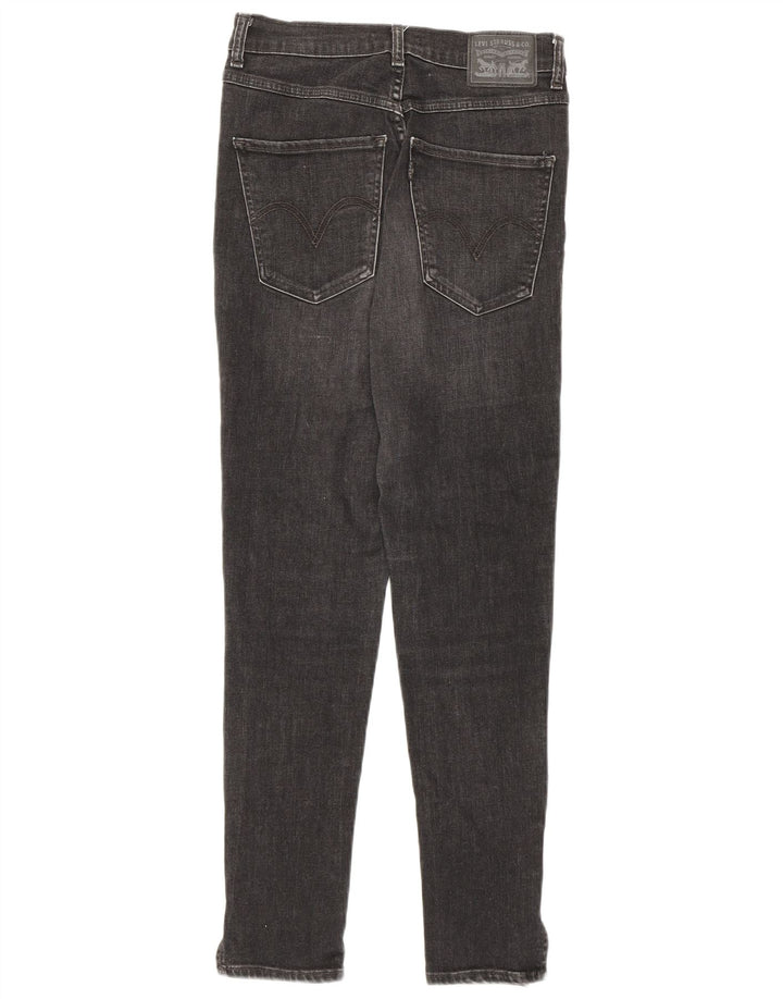 Levi's Womens Distressed Skinny Jeans W27 L27 Black Cotton