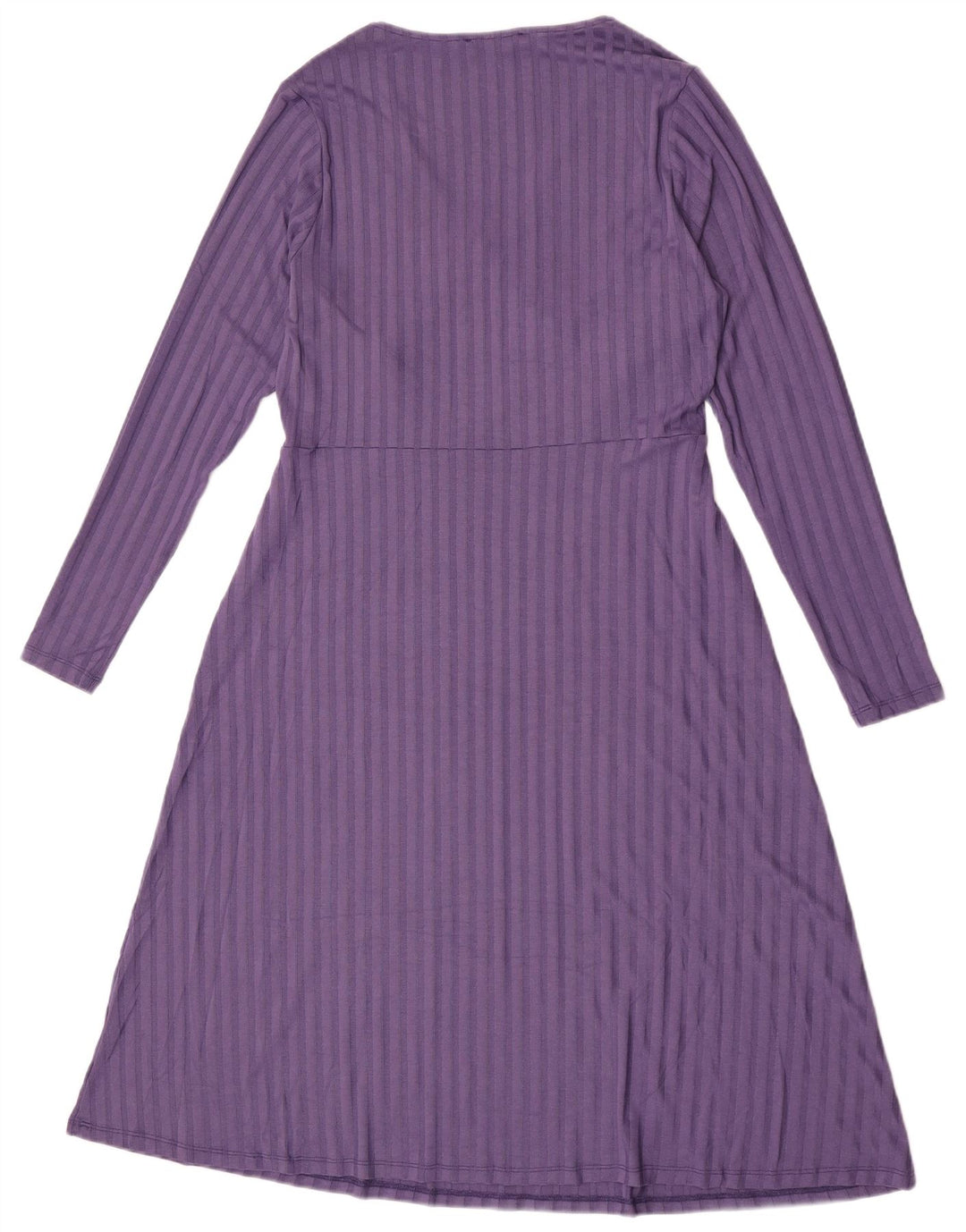 Marks & Spencer Womens A-Line Dress UK 14 Medium Purple Striped