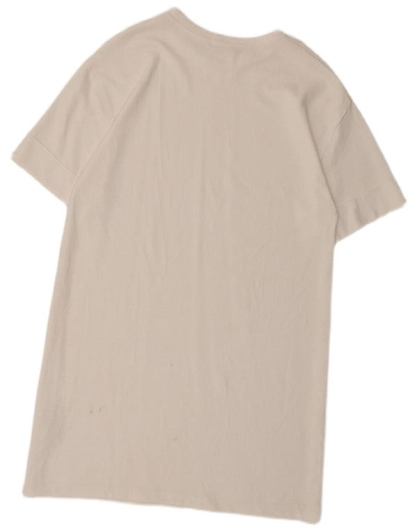 Zara Womens T-Shirt Dress UK 14 Medium White Cotton