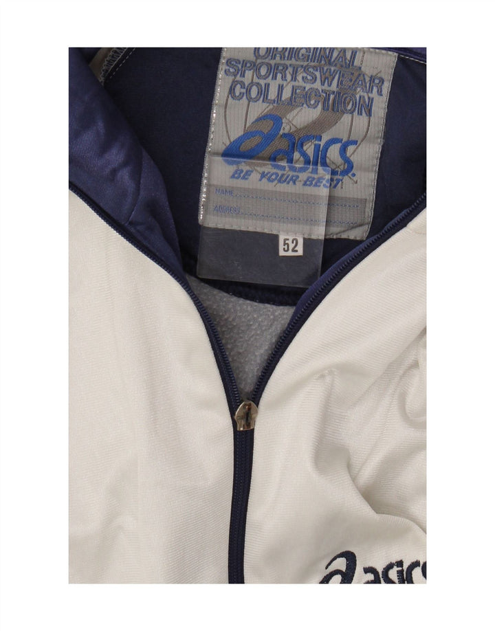 Asics Mens Graphic Tracksuit Top Jacket IT 52 Large Navy Blue Colourblock