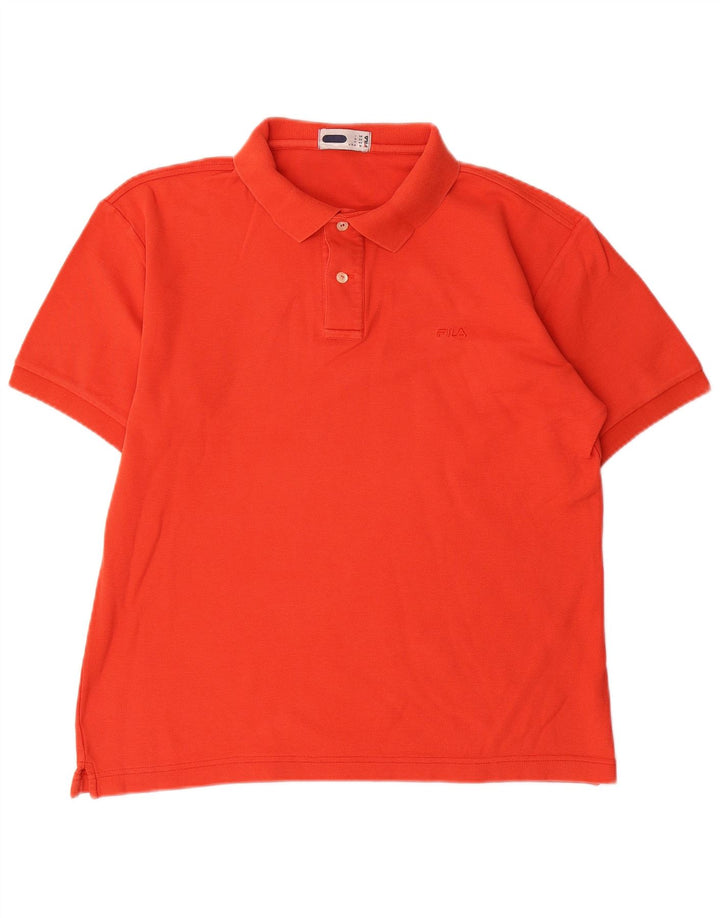 Fila Mens Polo Shirt IT 50 Medium Orange