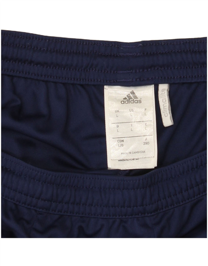 Adidas Mens Climalite Sport Shorts Large Navy Blue Colourblock Polyester