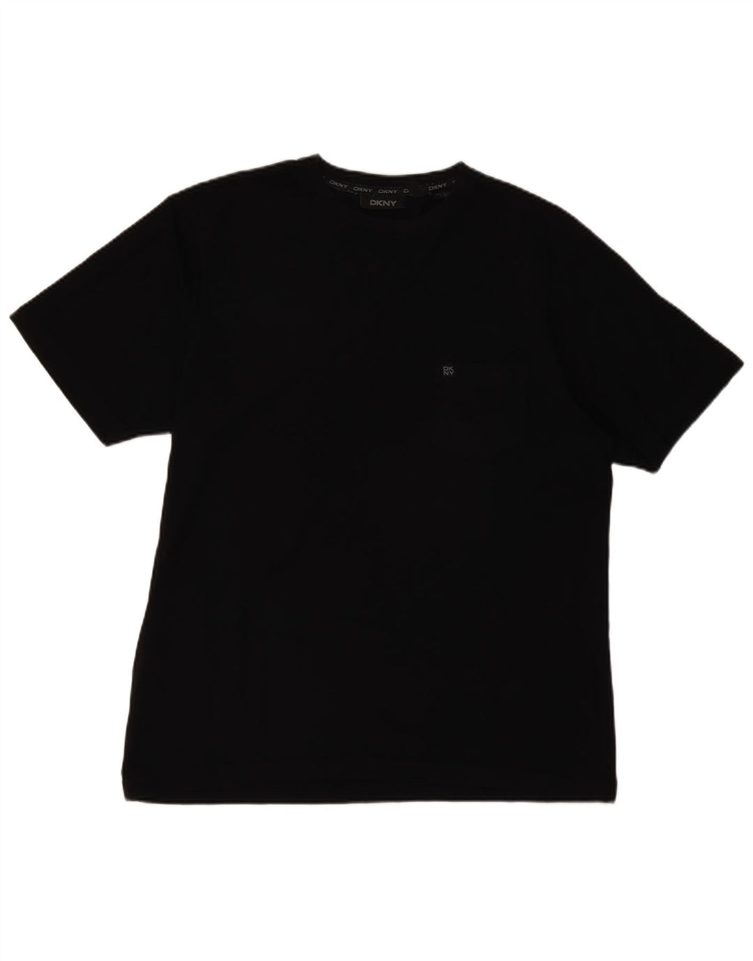 DKNY Mens T-Shirt Top Large Black Cotton