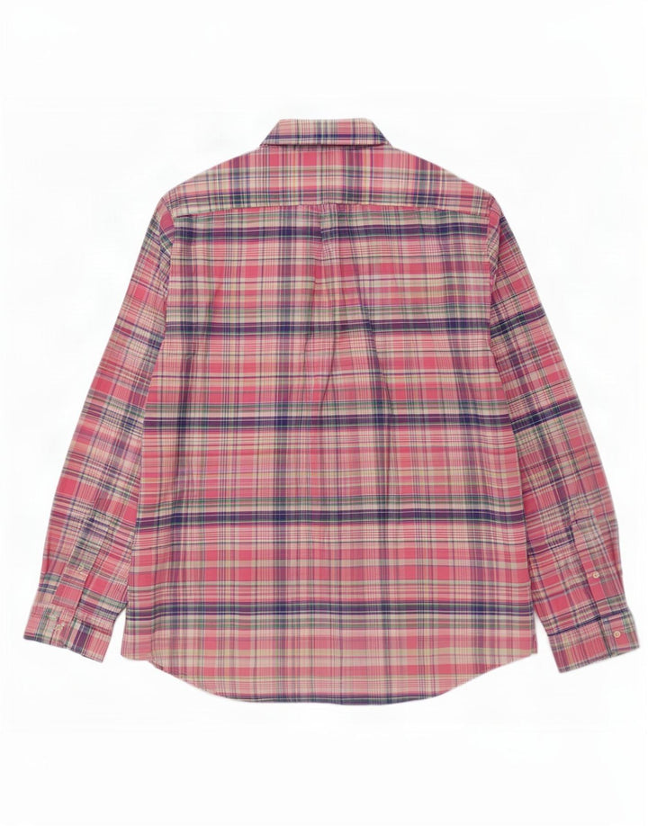 Polo Ralph Lauren Mens Shirt Large Pink Check Cotton