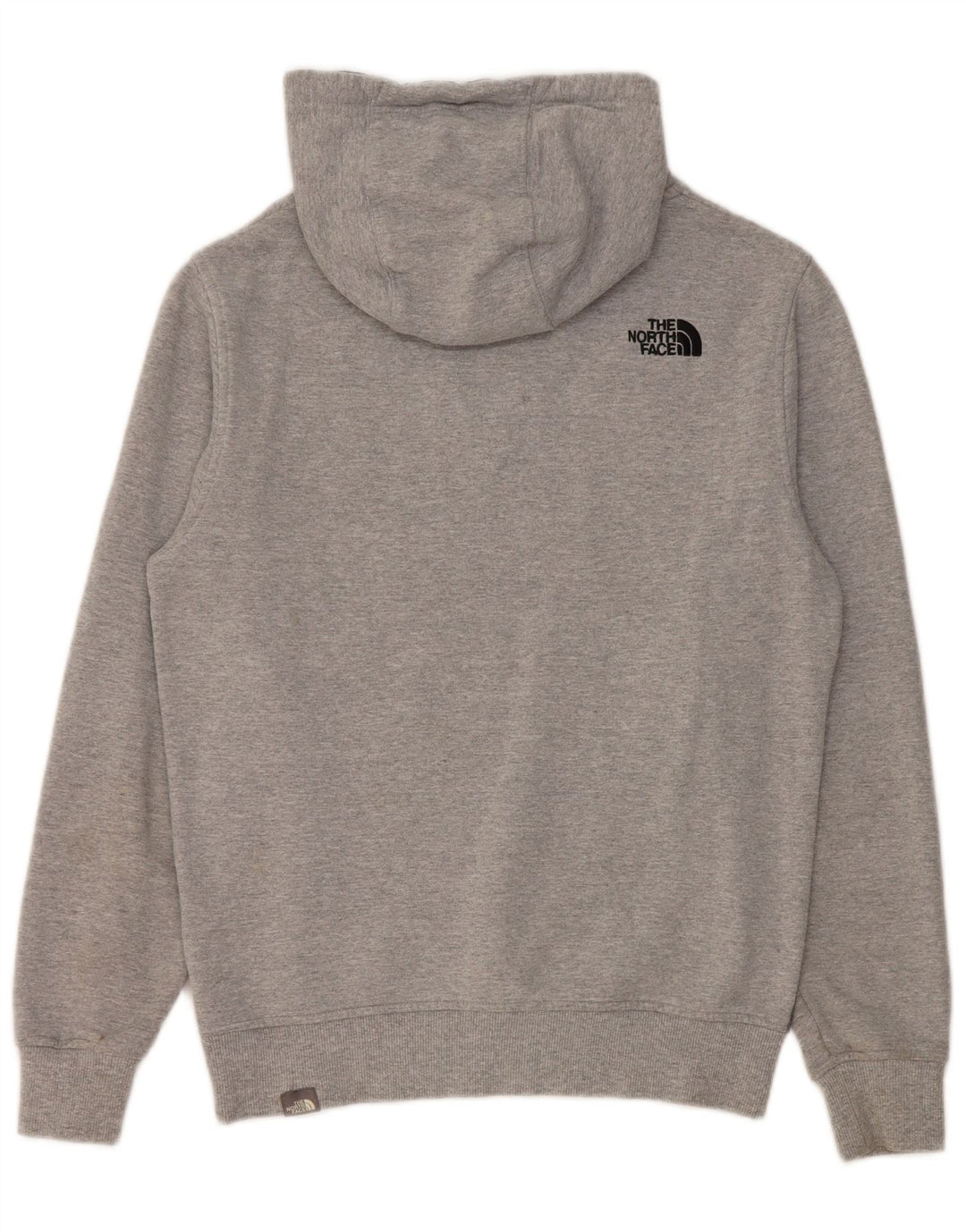 THE NORTH FACE Mens Graphic Hoodie Jumper Small Grey Colourblock Cotton