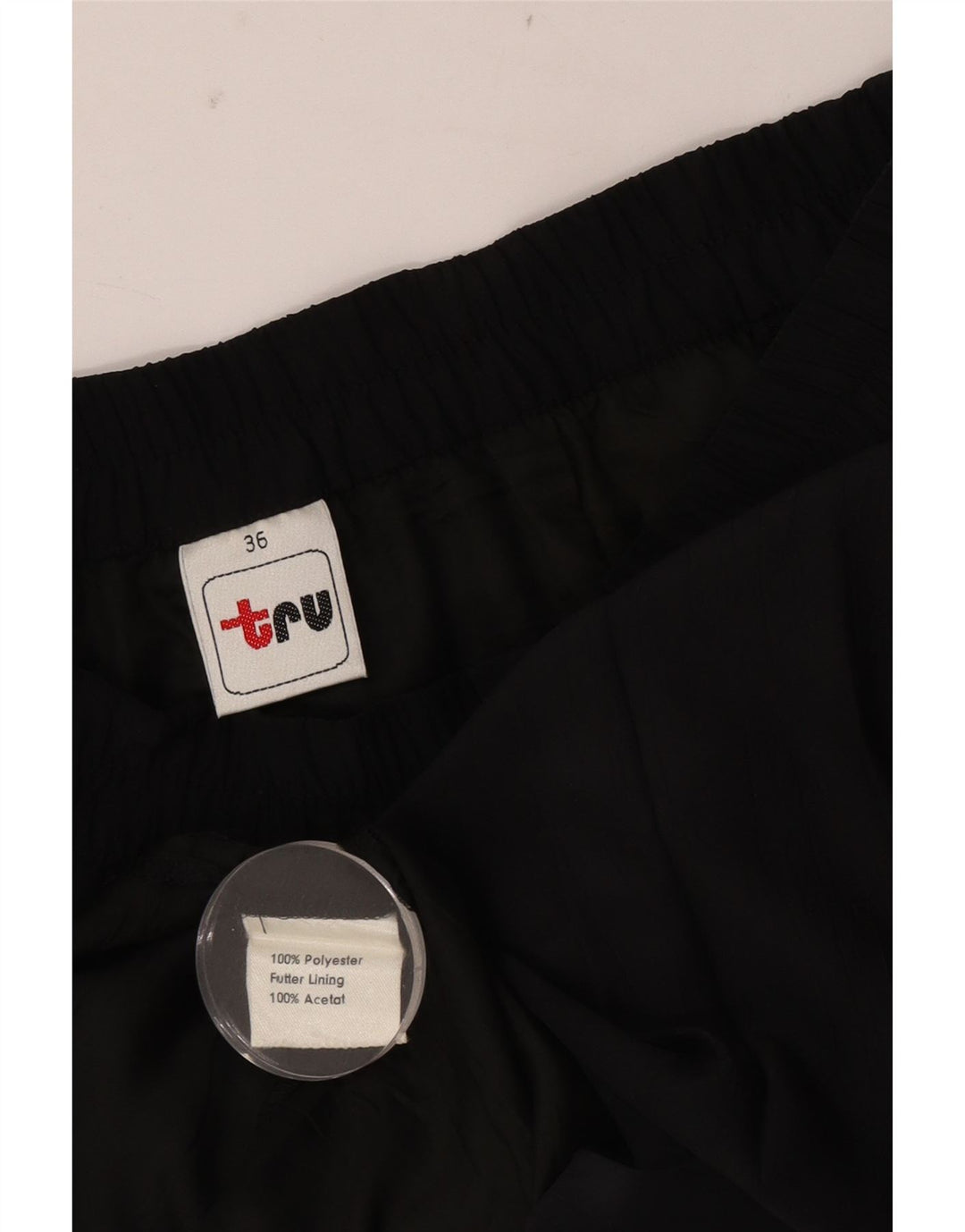 Tru Womens Midi Knife Pleated Skirt W36 XL Black Polyester