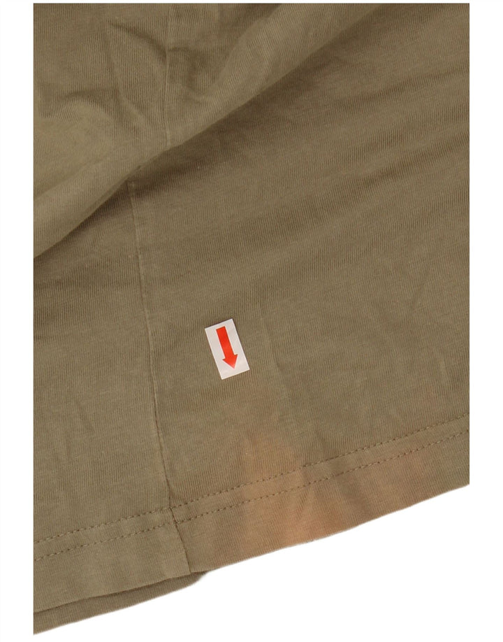 ADIDAS Womens Graphic T-Shirt Top UK 8 Small Khaki