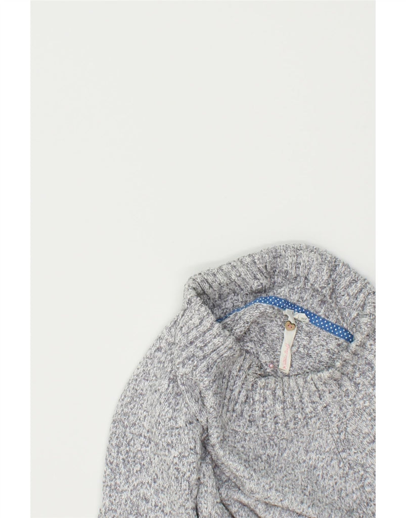WHITE STUFF Womens Graphic Turtle Neck Jumper Sweater UK 14 Large Grey | Vintage White Stuff | Thrift | Second-Hand White Stuff | Used Clothing | Messina Hembry 