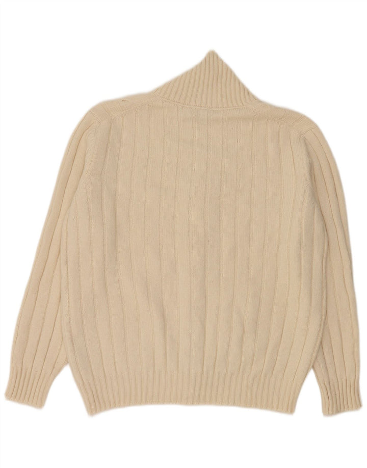Gioferrari Mens Cardigan Sweater IT 54 XL White Merino Wool