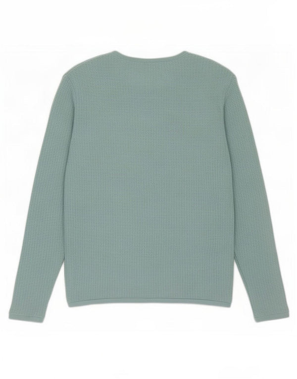 Zara Mens Crew Neck Jumper Sweater XL Turquoise