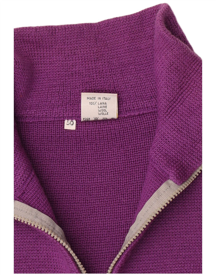 Volkl Mens Ski Zip Neck Jumper Sweater IT 50 Medium Purple Colourblock