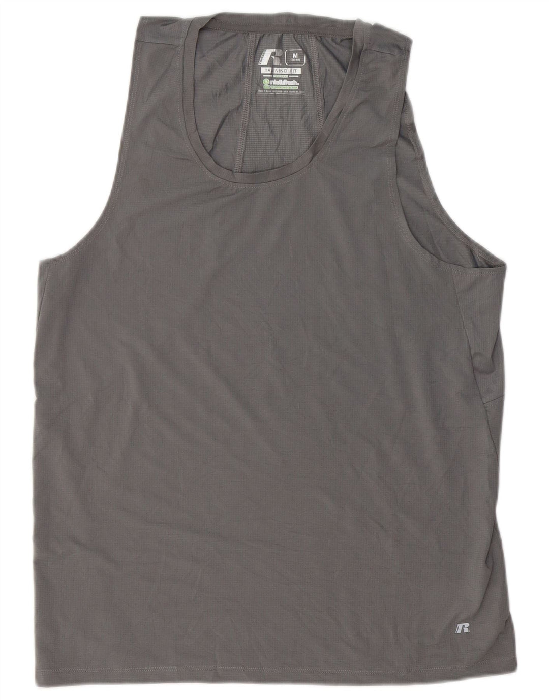 RUSSELL ATHLETIC Mens Vest Top UK 38/40 Medium Grey Polyester