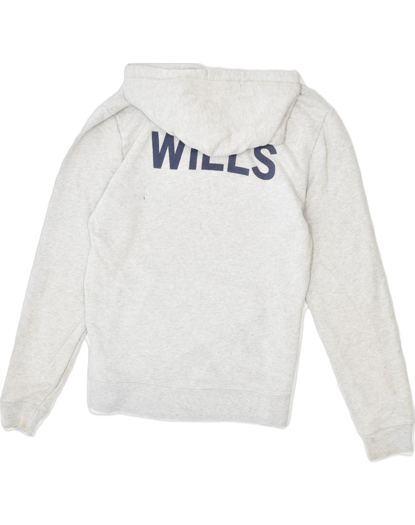 JACK WILLS Mens Loose Fit Graphic Hoodie Jumper Small Grey Cotton | Vintage | Thrift | Second-Hand | Used Clothing | Messina Hembry 