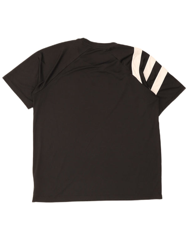 Adidas Mens Aeroready Graphic T-Shirt Top Large Black Colourblock