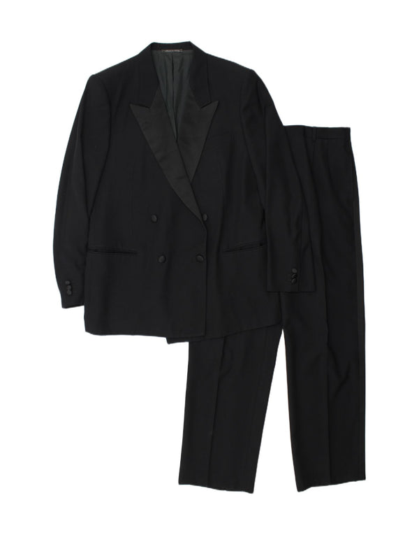 Egon Von Furstenberg Mens UK 40 Large W32 L32 Black Virgin Wool