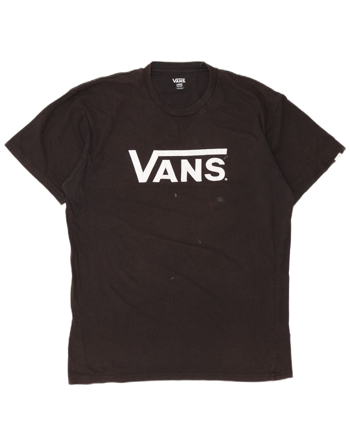 Vans Mens Graphic T-Shirt Top Large Black Cotton