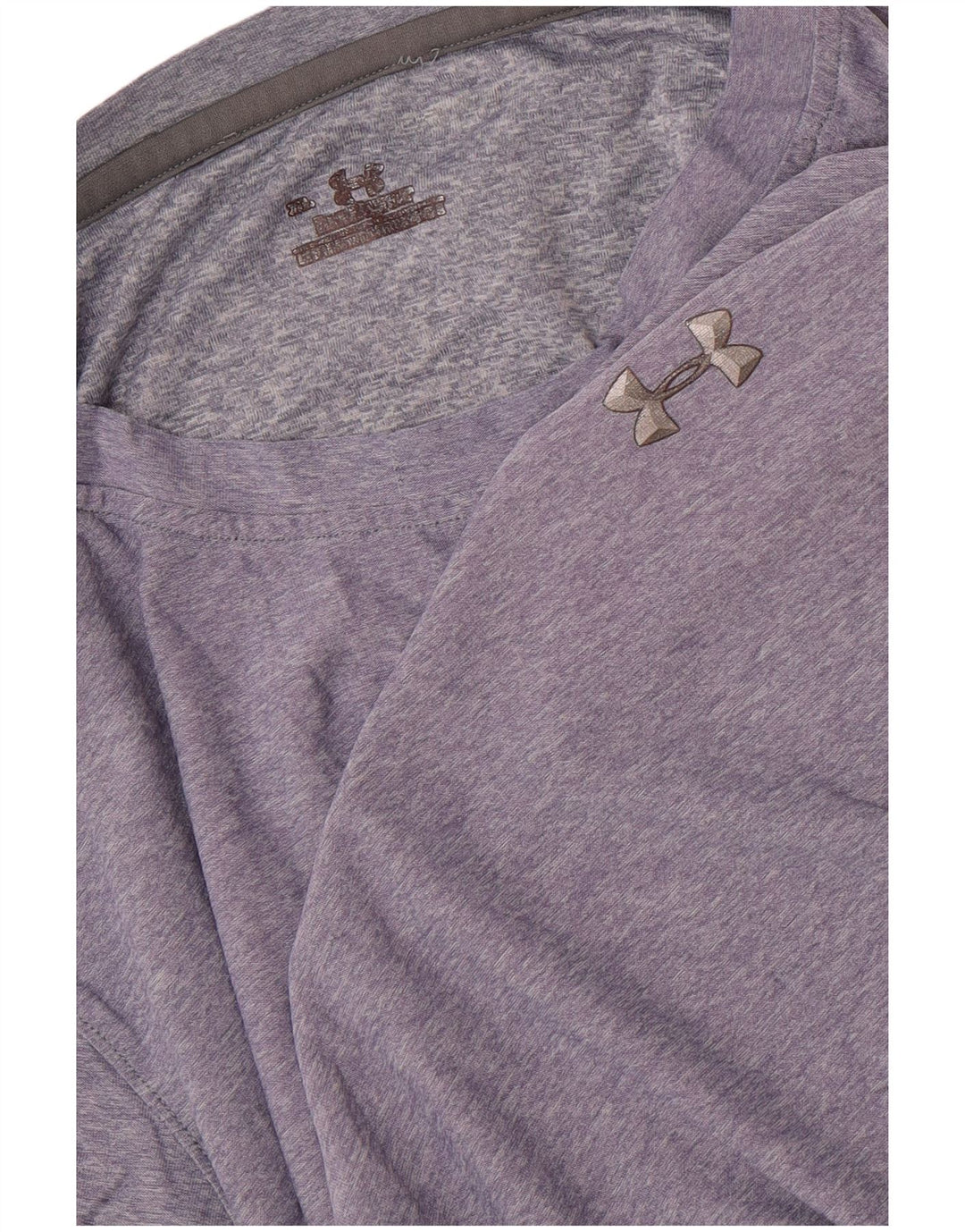 UNDER ARMOUR Mens T-Shirt Top XL Purple Flecked