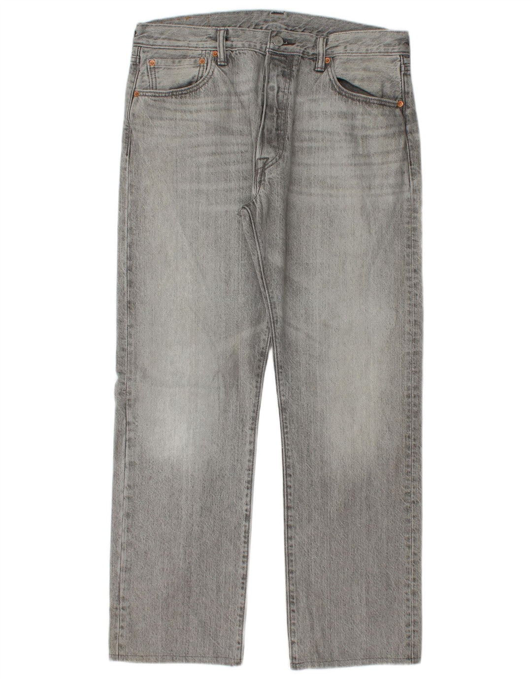 LEVI'S Mens 501 Straight Jeans W34 L30  Grey Cotton