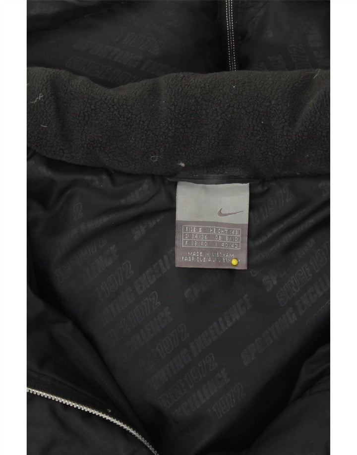 Nike Womens Hooded Longline Padded Coat UK 8/10 Small Black