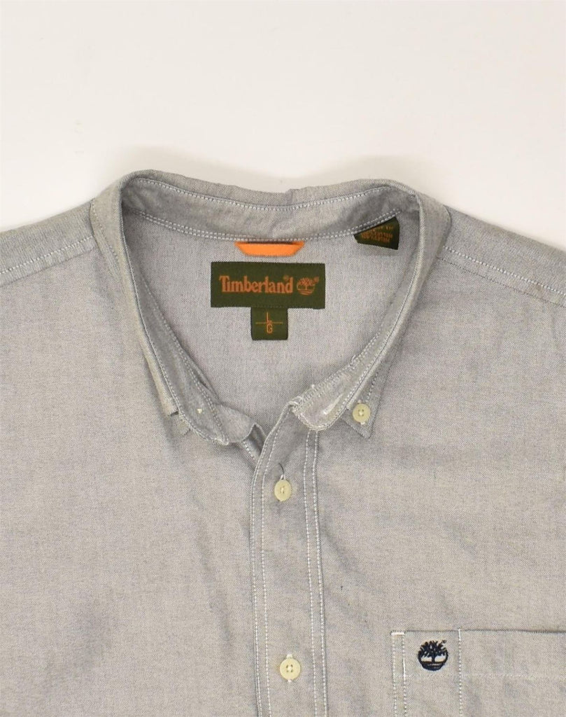 TIMBERLAND Mens Shirt Large Grey Cotton | Vintage Timberland | Thrift | Second-Hand Timberland | Used Clothing | Messina Hembry 