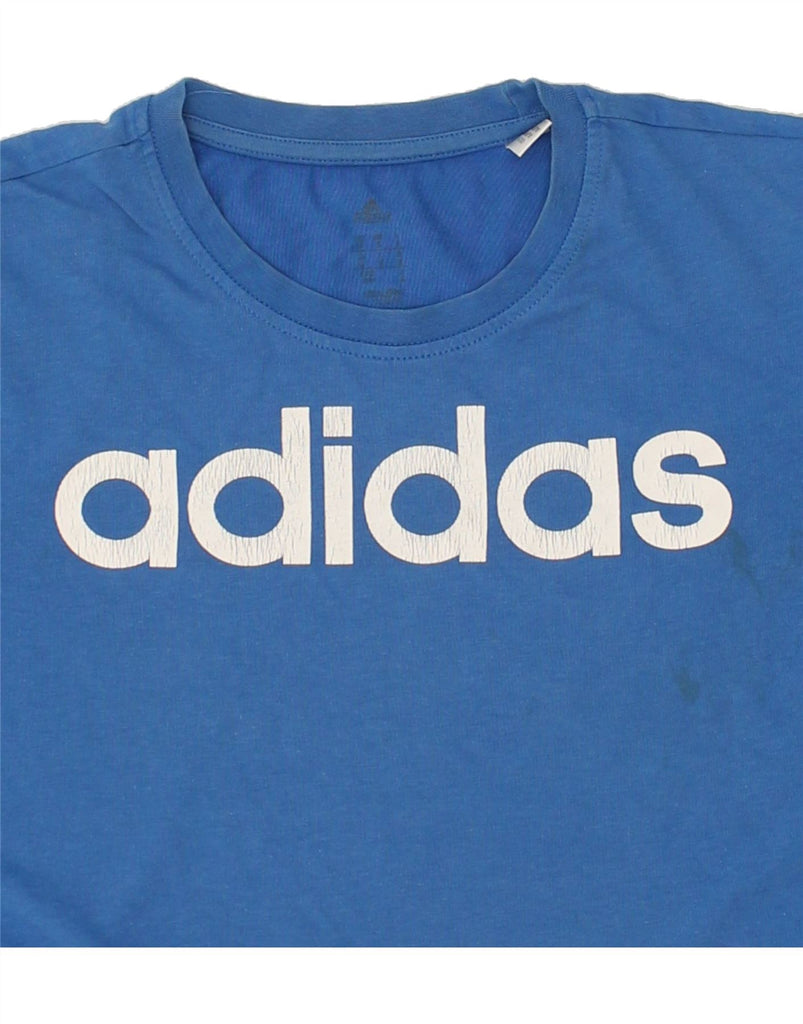 ADIDAS Mens Graphic T-Shirt Top Medium Blue | Vintage Adidas | Thrift | Second-Hand Adidas | Used Clothing | Messina Hembry 