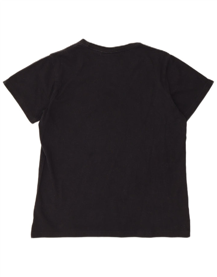 ADIDAS Mens Graphic T-Shirt Top Medium Black Cotton