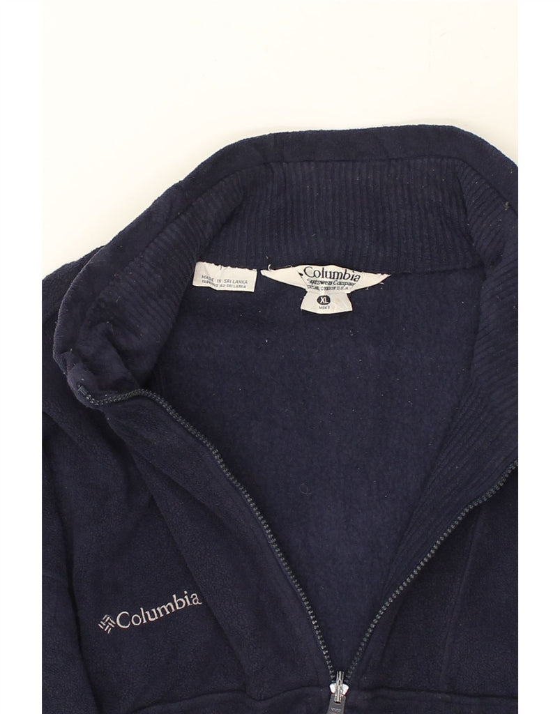 COLUMBIA Mens Fleece Jacket UK 42 XL Navy Blue | Vintage Columbia | Thrift | Second-Hand Columbia | Used Clothing | Messina Hembry 