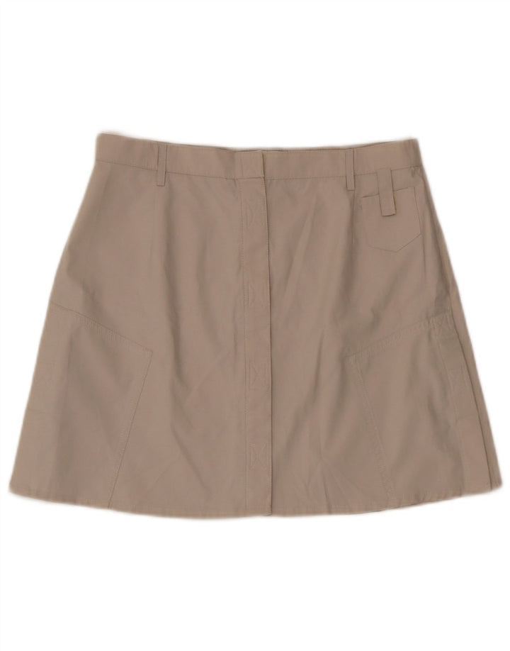 Vintage Womens Mini Skirt Medium W28  Beige Polyester