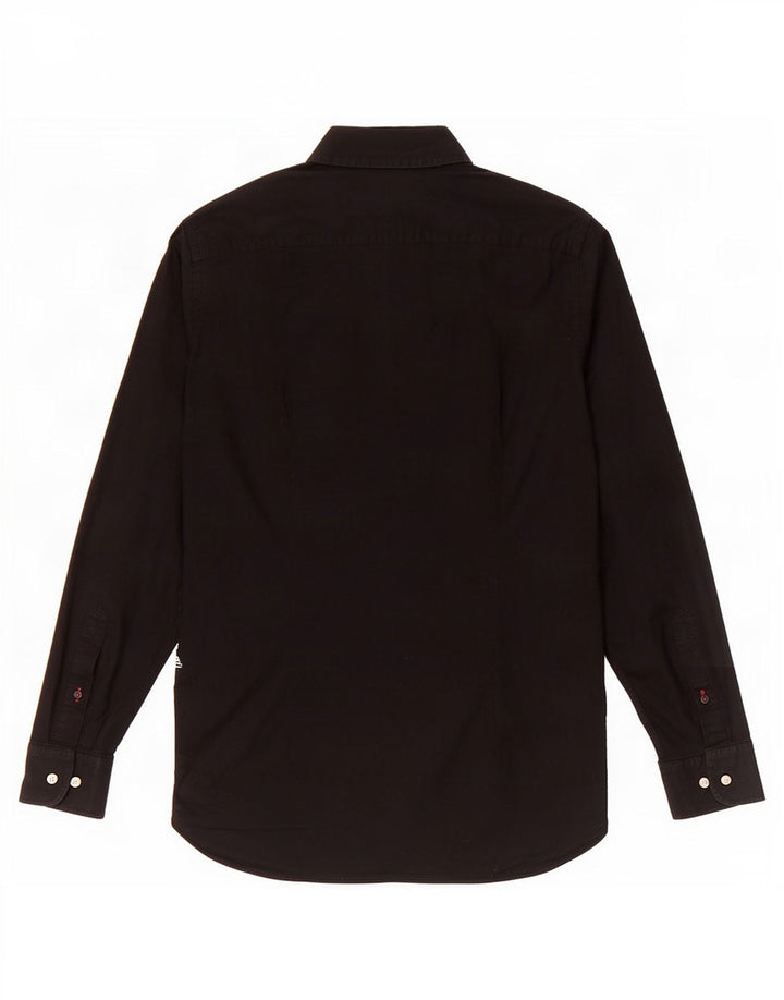 Tommy Hilfiger Mens Stretch Shirt Medium Black Cotton