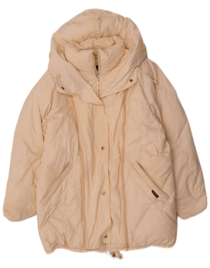 Ciesse Piumini Womens Hooded Oversized Padded Jacket IT 46 Large Off White