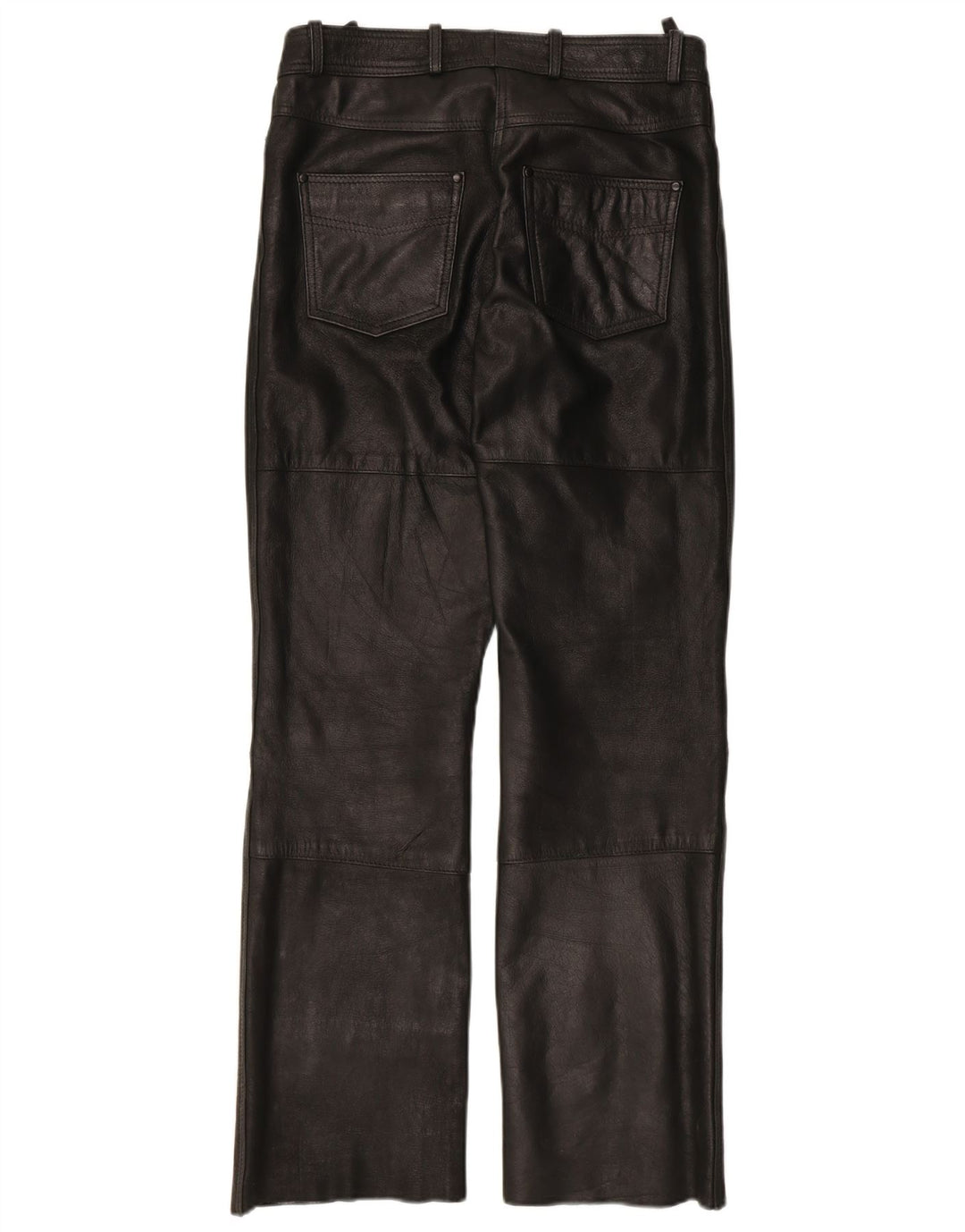 HIGHWAY 1 Womens Straight Trousers EU 36 Small W28 L29 Black Leather