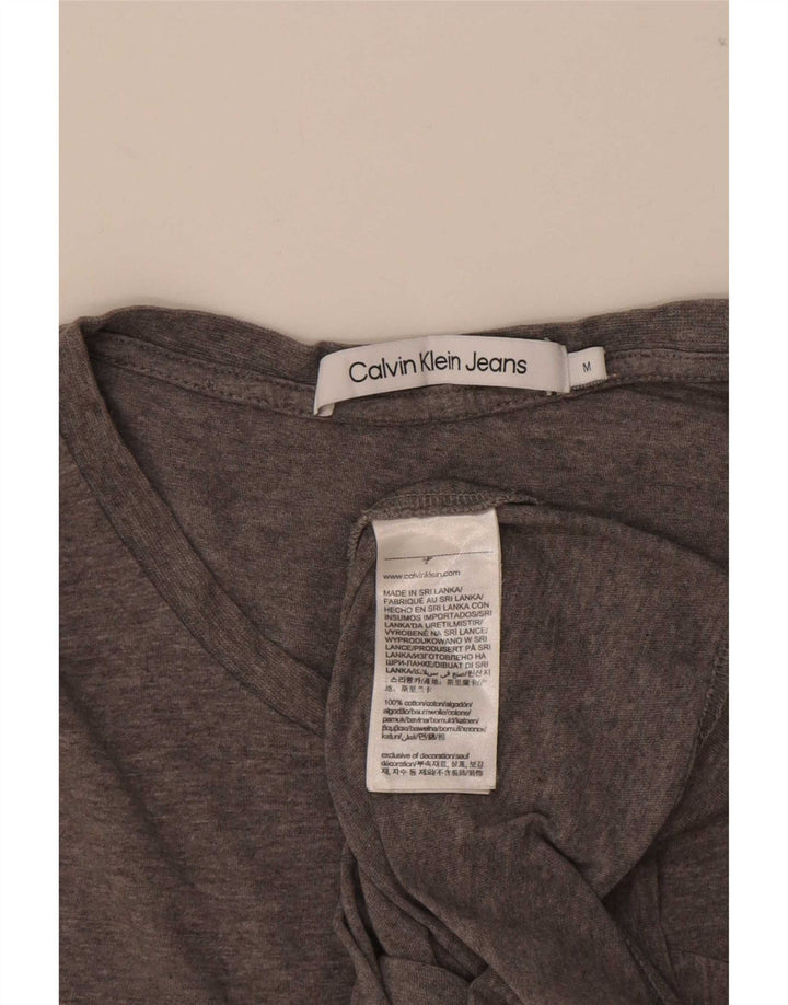 Calvin Klein Jeans Mens Graphic T-Shirt Top Medium Grey