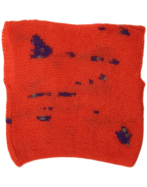 VINTAGE Womens Vest Tank Top UK 1Medium Orange