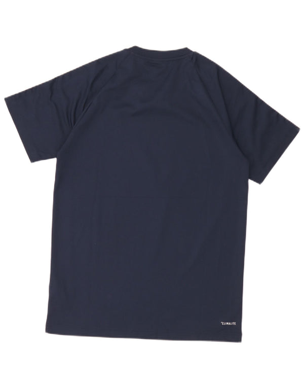 Adidas Mens Climalite T-Shirt Top Small Navy Blue Polyester