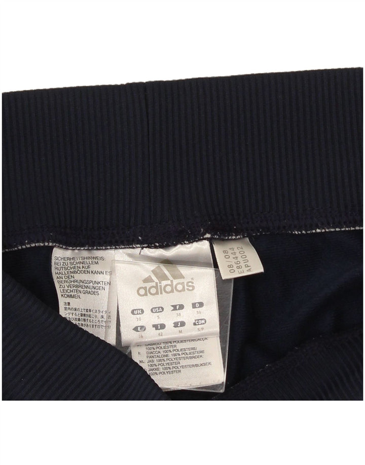 Adidas Womens Tracksuit Trousers UK 10 Small  Navy Blue Polyester