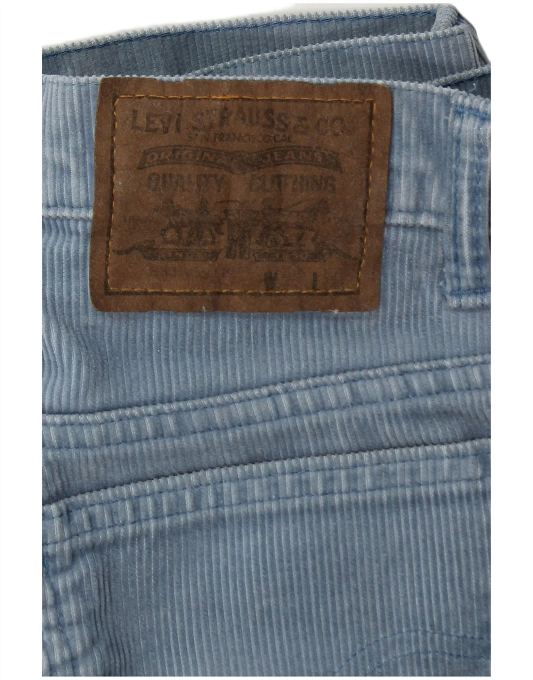 LEVI'S Womens Slim Corduroy Trousers W26 L33  Blue Cotton